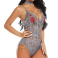 Miniatyrbilde 3 av 4: Kvinner Blonde Bodysuit Sexy Undertøy Undertøy Grey L