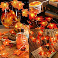 Miniatyrbild 3 av 4: styck höstdekoration, 2M 20LED Leaf Fall Deco String Lights, Halloween Decoration String Lights Batteridriven för Ha