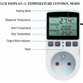 Miniatyrbilde 3 av 5: Termostatuttak, digital timeruttak, digital programmerbar kontakt med sensor, programmerbar digital timer, oppvarming Th