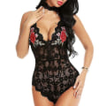 Miniatyrbilde 1 av 3: Kvinner Blonde Bodysuit Sexy Undertøy Undertøy Black S