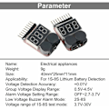 Miniatyrbillede 5 af 5: 1S-8S batteritester, RC batterialarm Buzzer Lipo Checker med LED til Lipo, Li-ION, Li-Fe batteri Fonepro