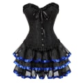 Pikkukuva 1 / 5: Sexy Corsets Mekot Naisten Puku Blue 7XL