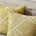 Miniatyrbild 5 av 5: Dekorativ soffa örngott, soffa tjock kudd örngott, fyrkantig grå lyx kuddar 2 set 55*55 cm Jaune