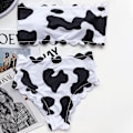 Miniatyrbild 3 av 4: Dam Boho Vadderad Push Up BH Bikini Set Baddräkt M