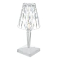 Miniatyrbilde 1 av 5: Trefarget diamantbordlampe i krystall, atmosfærisk nattlys for soverommet, litiumbatteri, berøringsfargetemperatur og lysstyrkejustering, USB r