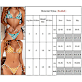 Miniatyrbild 4 av 4: Kvinnor Sexig Bikinithong Set Vadderade Push Up Badkläder Snakeskin Blue M