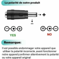 Miniatyrbilde 2 av 5: 12W Universal AC DC strømforsyningsadapter 3V 4,5V 5V 6V 7,5V 9V og 12V med 8 valgbare adapterkontakter, 1000mA Maks,