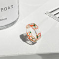 Miniatyrbillede 2 af 5: 7 stk farverige ringe attraktive behagelige at bære harpiks citron harpiks fingerringe til gaver