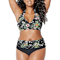 Pikkukuva 1 / 3: Naisten set pehmustetut rintaliivit Push Up uimapuku plus koko Black 4XL
