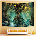 Miniatyrbillede 3 af 4: Forest Fairy Tapestry Vægophæng (150 x 200 cm)