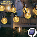 Miniatyrbillede 2 af 5: 2,4 cm Bubble Ball Lys Varm Hvid 7m 50 Lys 8 Funktioner Solar Bubble Ball String Lights,
