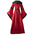 Miniatyrbillede 3 af 5: Middelalderlige kvinder Retro Cosplay kostumer Halloween M