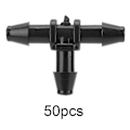 Miniatyrbillede 1 af 5: 50 stk. Havevandingsværktøj - 4/7 Automatisk Blomstervanding Barb T-shirt Enkelt Barb Tee