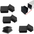 Miniatyrbilde 1 av 5: 6 stykker lamellplugger for firkantrør 80 X 80 Mm plast endestykker Blankeplugger for trampolinemøbelben (svart)