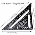 Miniatyrbillede 2 af 5: 7 tommer sort metrisk tommer aluminiumsprofil sort oxid trekantplade