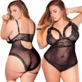 Miniatyrbilde 1 av 3: Kvinner Plus Size Blonde Bodysuit Sexy Teddy Undertøy Natttøy 4XL