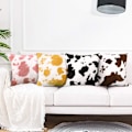 Miniatyrbild 4 av 5: Set med 2 kuddfodral Polyestertyg Ränder Modern Mjuk Slät Bekvämt case För Bäddsoffa Soffa Barnrum Trädgård 45x45cm Mörkblå