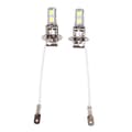 2x H3 5050 Hvit 9 SMD LED DC12V Auto Bil Tåkelyspærer 6500K
