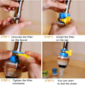 Miniatyrbillede 3 af 5: Aktivt kul vandhane, vandhane rengøringsrenser, Universal Interface Filter med et filterelement (6 stk)