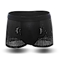 Miniatyrbild 2 av 3: Män Mesh Boxer Brief Trunks Shorts Andas kalsonger Black 3XL