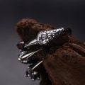 Miniatyrbillede 5 af 5: Mode Unisex Titanium Stål Drage Klo Åben Finger Ring Smykker Charm Gave