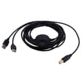 2 i 1 printerkabel USB A til B han til han printerkabel til printerfordeler til to computere B Svart