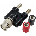Miniatyrbillede 2 af 5: BNC hanstik til dobbelt 4 mm stikadapter Banana Jack lydstik lydstik 2 stk.，