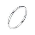 Miniatyrbillede 1 af 5: Fingerring Elegant glat overflade minimalistisk simpel stil tynd stabelring til fødselsdag Silver US 11