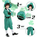 Miniatyrbillede 4 af 5: Drenge kostume til børn St. Patrick Day Performance Outfit Cosplay S