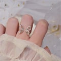 Miniatyrbillede 3 af 5: Finger Ring Udsøgt Form Rust-bevis Legering Dekorativ Sommerfugl Kvinder Åben Ring For Girl