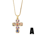 Pikkukuva 1 / 5: Kaulakoru Vintage Zircon Cross Muotikorut Ac8696 A