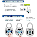 Miniatyrbild 4 av 5: Bluetooth Lås Smart Hänglås Säkerhet Lösenord Hänglås Mobiltelefon Lås upp Smart Ios Android App Kontroll Stöd för Dörrskåp Resväska Ryggsäck Bi