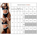 Pikkukuva 5 / 5: Naisten leopardipehmustettu push-up-bikinisetti set M