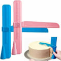 Pikkukuva 1 / 5: Kakun tasoitin, säädettävä kakkulastat Cake Scraper Fondant tasoitustyökalu Kakun koristeluun kiillotusaine tasoitin (2 kpl pakkaus)