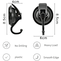 Pikkukuva 2 / 4: Piao Heavy Duty -imukuppikoukut Tehokkaat koukut Seppeleripustin kylpyhuoneen ja wc:n suihkuun, helppo asentaa ja irrottaa Black