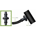 Miniatyrbillede 4 af 5: 100 stk. 4/7 modhageforbindelser Vandingsfittingssæt Lige modhagerfittings til drypvandingsslangesystem (sort)