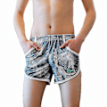 Miniatyrbild 1 av 2: Män Mesh Boxer Lösa Lounge Trosor Underkläder Grey L