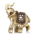 Guld Elegant Elefant Staty Hem Kontor Dekor Gåva