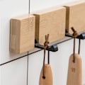 Miniatyrbillede 4 af 5: Moderne vægkrog, knagerække i træ Foldbar bambus knagerække med 4/5 bevægelige kroge til jakker 4 hooks 4 hooks