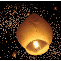 Miniatyrbillede 3 af 5: Ønske Dekorativ Lampe Hvid Oval Flammehæmmende Reb Kongming Lampe (10 Lamper),