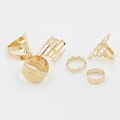 Miniatyrbillede 1 af 4: 6 stk Damemode Golden Tone Leaf Heart Hollow Midi Knuckle Finger Rings Set