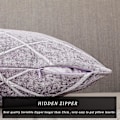 Miniatyrbillede 3 af 5: Dekorativ sofa pudebetræk, sofa tyk pude pudebetræk, firkantet grå luksus pude 2 sæt 40*40 cm Violet