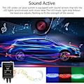 Miniatyrbillede 3 af 5: 4 stk Car LED Neon Undervogns Gløde Light Underglow Dekorative Atmosphere Bar Lights Strip Kit, 5050 SMD Undervognssystem Wa