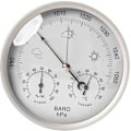 Miniatyrbild 2 av 5: Analog väderstation 3 i 1 rostfritt stål Ø132 mm - Barometer, termometer, hygrometer, guld