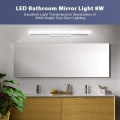 Miniatyrbillede 5 af 5: LED spejllys 40CM, væglampe til badeværelse 700LM 8W 6000K spejllys til badeværelse LED spejl IP44 LED væglampe Moder