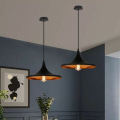 Miniatyrbilde 2 av 5: Industriell Retro Pendellampe E27 Lampe for soveromsbar Sort - Svart