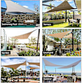 Miniatyrbild 2 av 5: Triangulär Shade Segel 3x3x3m, Hdpe Shade Duk Andas Heavy Duty UV-skydd Sträckt duk Utomhus solskydd för trädgårdsterrass Pergola Balco