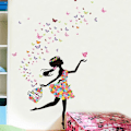 Miniatyrbillede 3 af 5: Stue soveværelse wallstickers blomster fe mønster wallstickers (taskepakning 60*90CM),