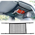Miniatyrbillede 1 af 5: Locisne Car Ceiling Cargo Net Bag Universal Car Trunk Tag Indvendig opbevaringslomme Nettaske med lynlås til Jeep Van Suv