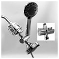 Miniatyrbillede 2 af 5: Way Shower Arm Diverter 1/2" Universal Brusehoved Holder Spray Tee Outlet Vandudskiller 3 Way Diverter Cradle Badeværelse